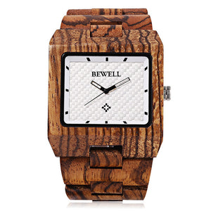 2017 New Bewell Wood Men Watch Wooden Bangle Quartz Watch With Calendar Display Role Men Relogio Masculino Casual Cool Watches