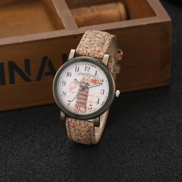 Spin the wheel wooden watch