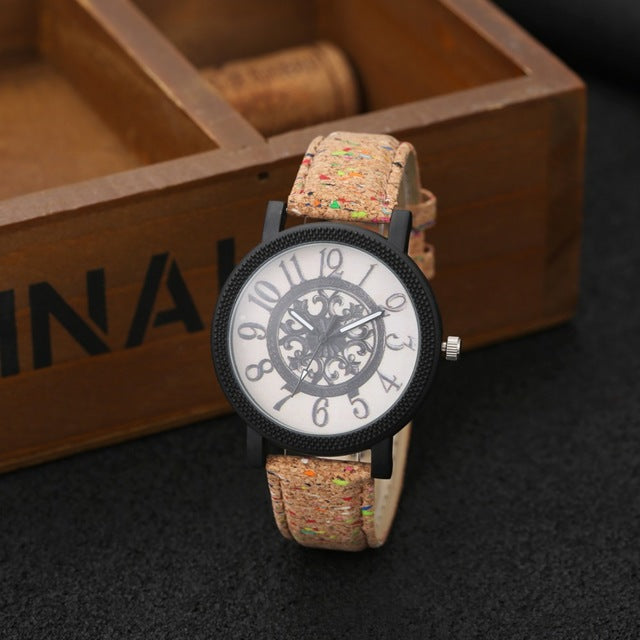 Spin the wheel wooden watch